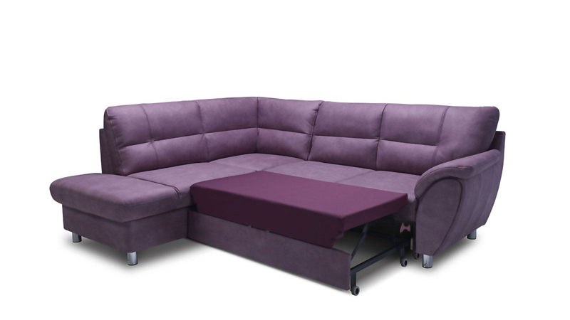 Amigo L alakú kanapé ágynak nyitva