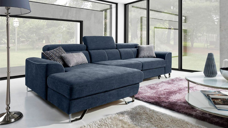 Asti sarokkanapé állítható fejtámlákkal