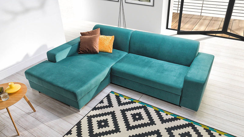 Como sarokkanapé széles felületekkel