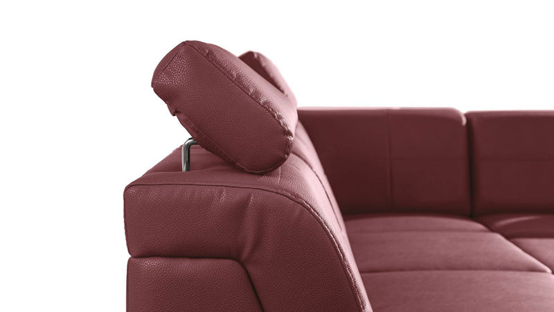 Napoli U alakú kanapé állítható fejtámasszal