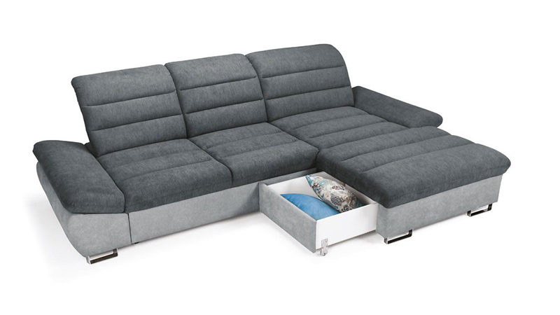 Roma sarokkanapé fiókos tárolóval