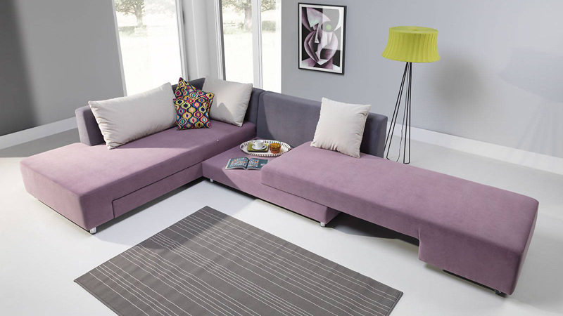 Split sarokkanapé rejtett asztalkával