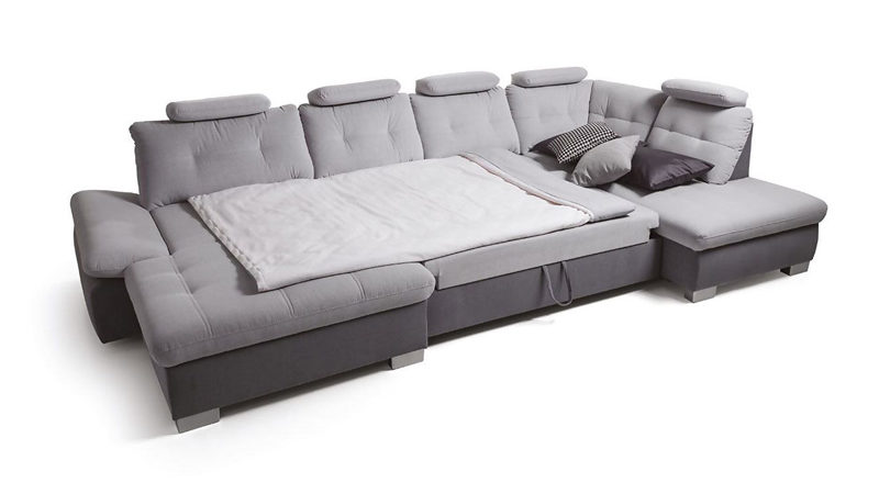 Cremona sarokkanapé U változat ágynak nyitva